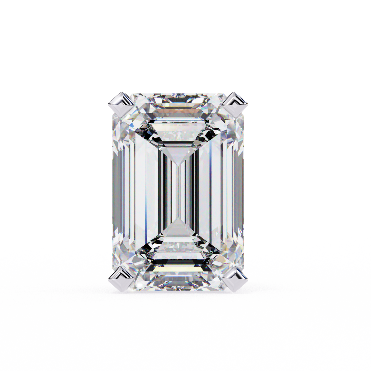 2.39Ct Emerald Cut High Quality Lab Grown Diamond Unique Delicate Solitaire Vintage Screw Back Stud Daily Wear Earring