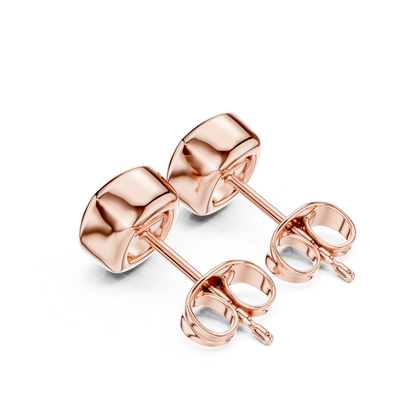 Cushion Cut Lab Grown Diamond Bezel Stud Earrings