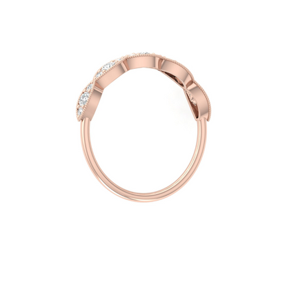 Dainty 0.28 CT Round Diamond Eternity Band Ring Women's Jewelry