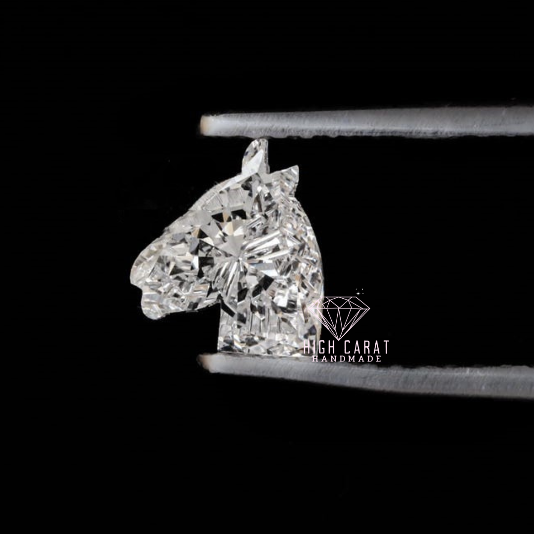 Horse Shape Antique Lab Grown Fancy Cut Diamond