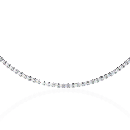8.12 Ct Emerald Cut Lab Grown Handcrafted For Women Occasionally Wear Tennis Necklace - HIGHCARAT DIAMONDS
