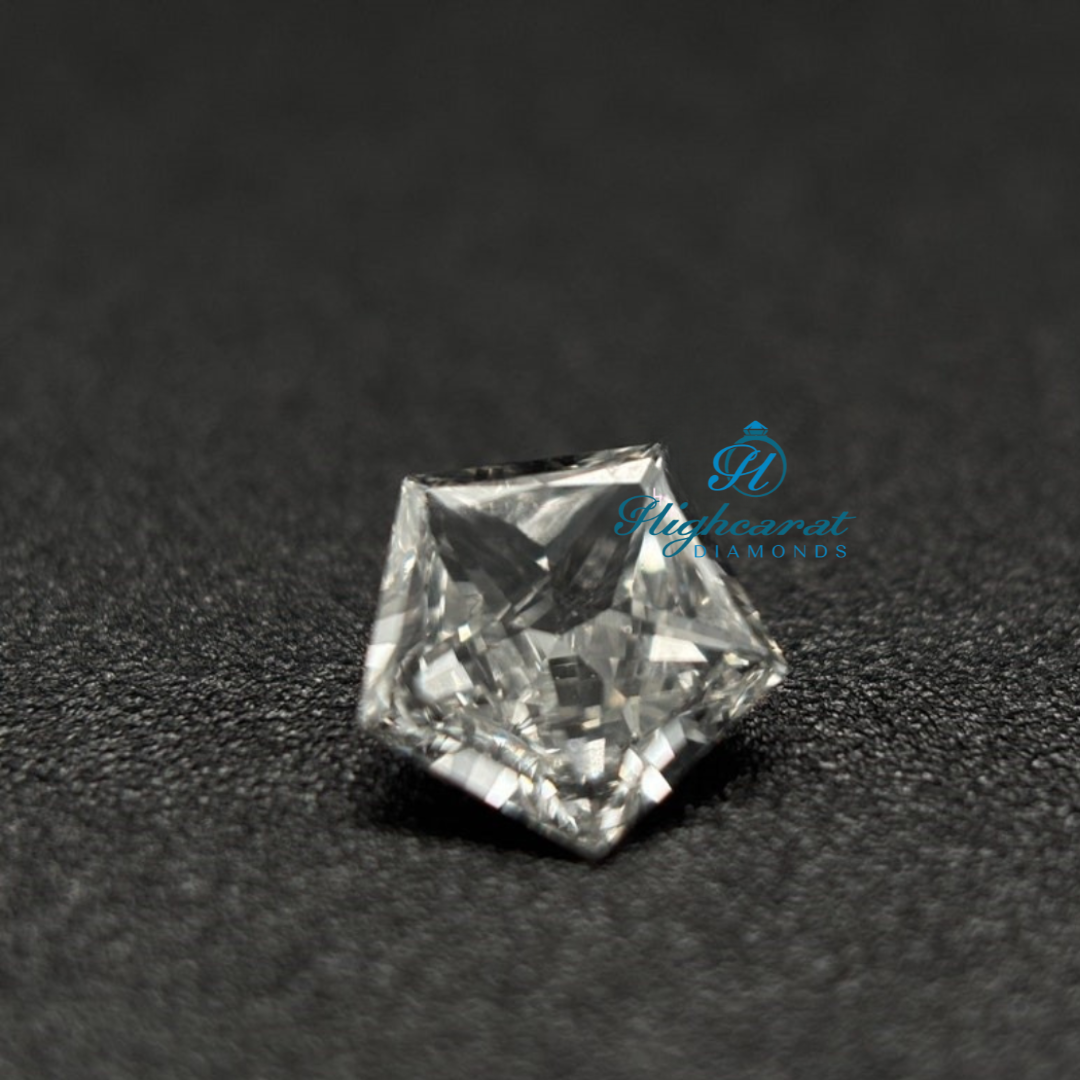 Pentagon Cut Loose Diamond, Antique White Colorless Lab Grown Dainty Stackable Diamond Use For Pendant