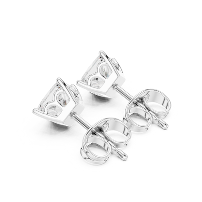 0.88Ct Princess Lab Grown Diamond Solitaire Stud Earring