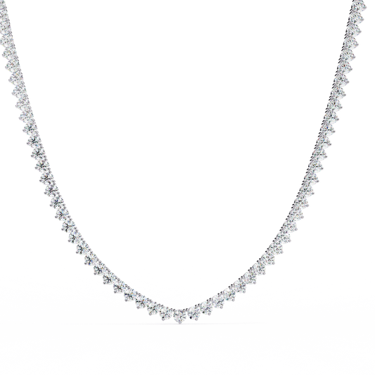 Round Cut 9.70 Ct  Natural & Lab Grown Diamond 18k Solid Gold   Channel Set Unisex Best Necklace For Daily Wear - HIGHCARAT DIAMONDS
