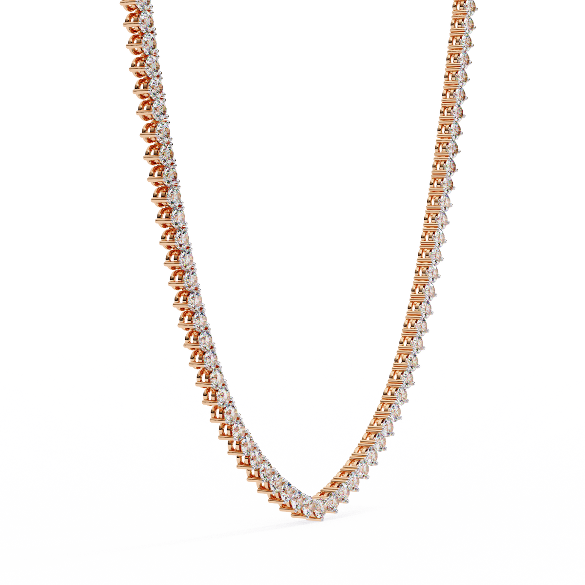 Round Cut 9.70 Ct  Natural & Lab Grown Diamond 18k Solid Gold   Channel Set Unisex Best Necklace For Daily Wear - HIGHCARAT DIAMONDS