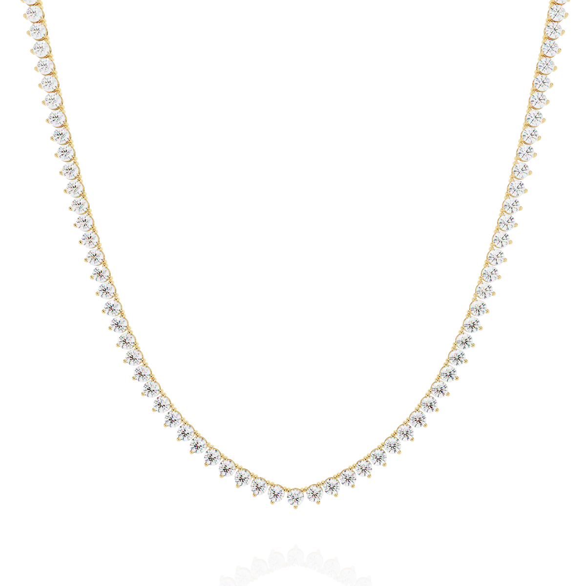 Round Cut 9.70 Ct  Natural & Lab Grown Diamond 18k Solid Gold   Channel Set Unisex Best Necklace For Daily Wear - HIGHCARAT DIAMONDS