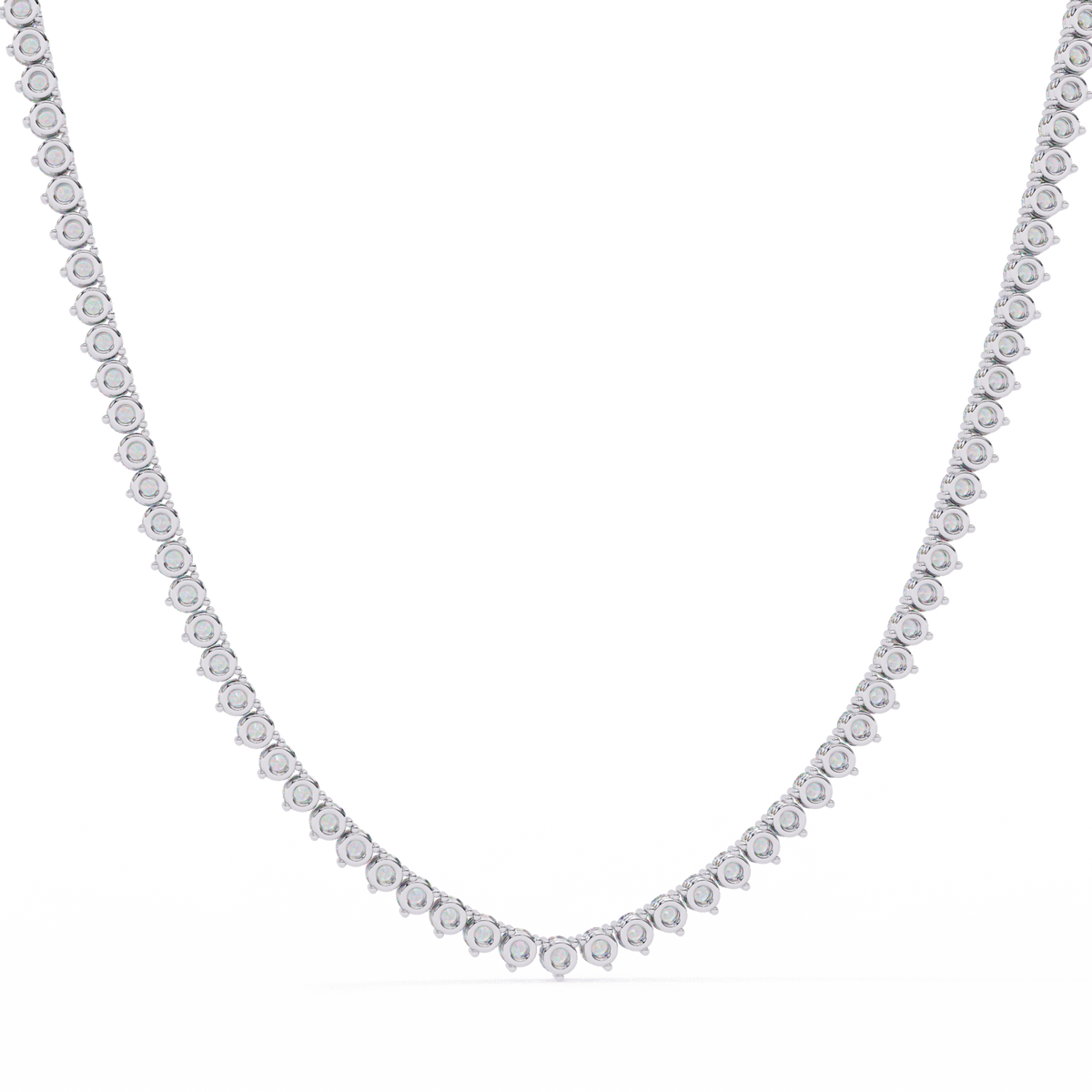 Round Cut 9.70 Ct  Natural & Lab Grown Diamond 18k Solid Gold   Channel Set Unisex Best Necklace For Daily Wear - HIGHCARAT DIAMONDS