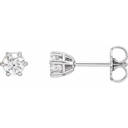 14K White 1/6 CTW Lab-Grown Diamond Earrings