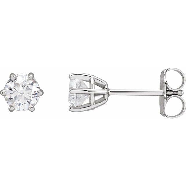 14K White 1/6 CTW Lab-Grown Diamond Earrings