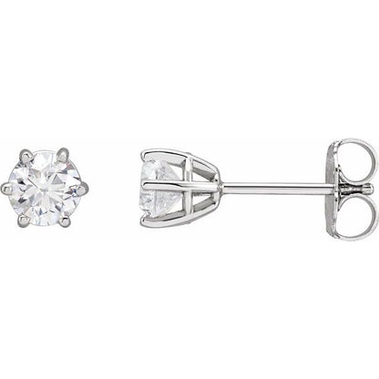 14K White 1/6 CTW Lab-Grown Diamond Earrings