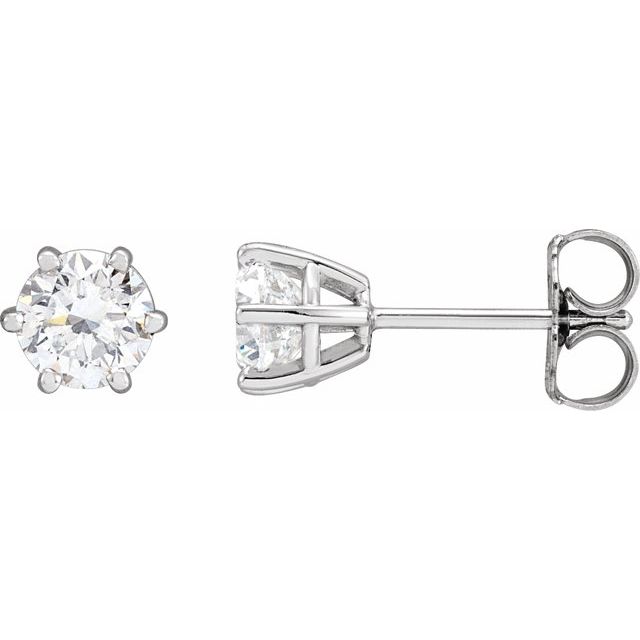 14K White 1/6 CTW Lab-Grown Diamond Earrings