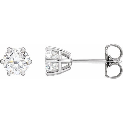 14K White 1/6 CTW Lab-Grown Diamond Earrings