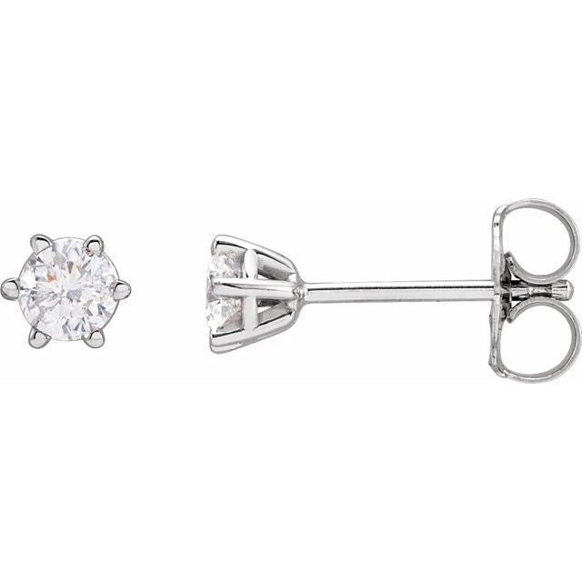 14K White 1/6 CTW Lab-Grown Diamond Earrings