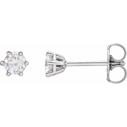 14K White 1/6 CTW Lab-Grown Diamond Earrings
