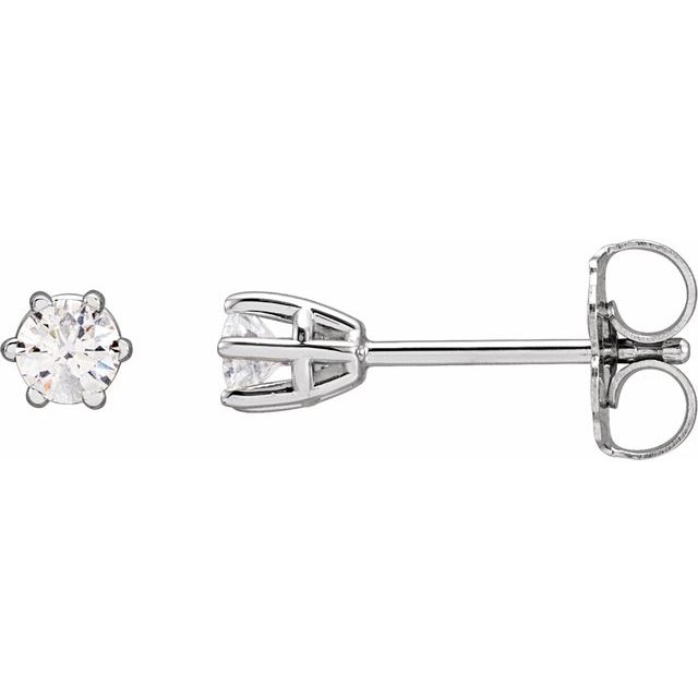 14K White 1/6 CTW Lab-Grown Diamond Earrings