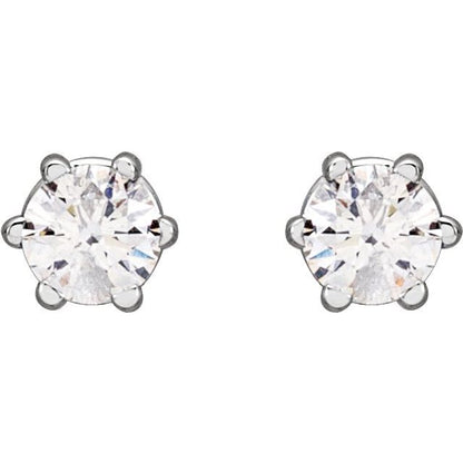 14K White 1/6 CTW Lab-Grown Diamond Earrings