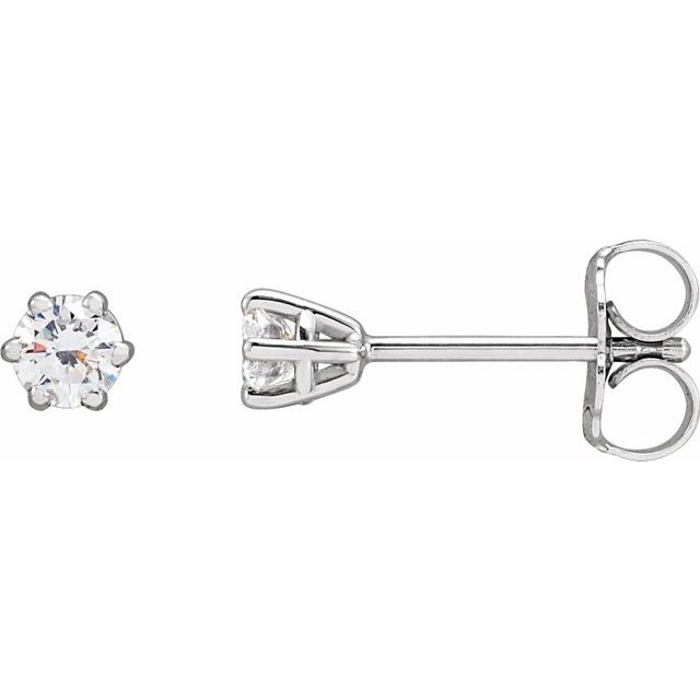 14K White 1/6 CTW Lab-Grown Diamond Earrings