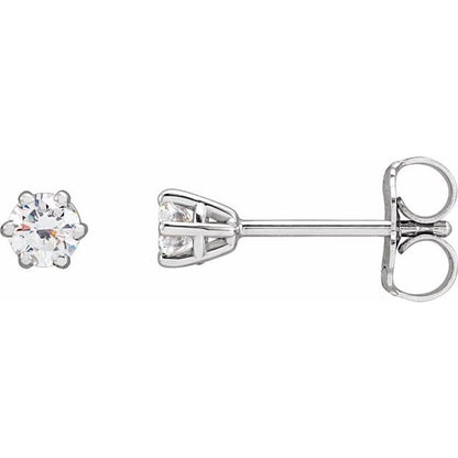 14K White 1/6 CTW Lab-Grown Diamond Earrings