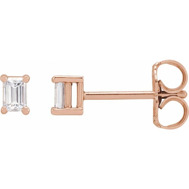 14K Rose 1/5 CTW Lab-Grown Diamond Stud Earrings