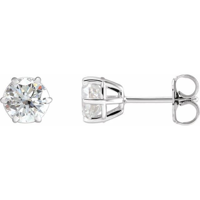 14K White 1/6 CTW Lab-Grown Diamond Earrings