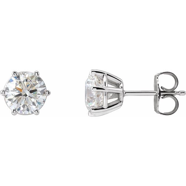 14K White 1/6 CTW Lab-Grown Diamond Earrings