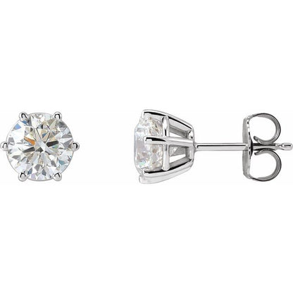14K White 1/6 CTW Lab-Grown Diamond Earrings