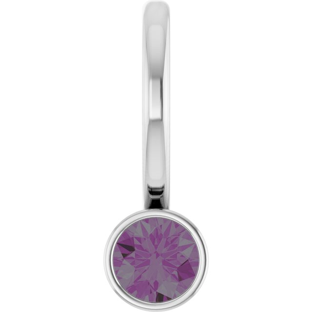 14K Rose Lab-Grown Alexandrite Charm/Pendant