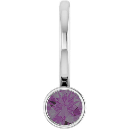 14K Rose Lab-Grown Alexandrite Charm/Pendant