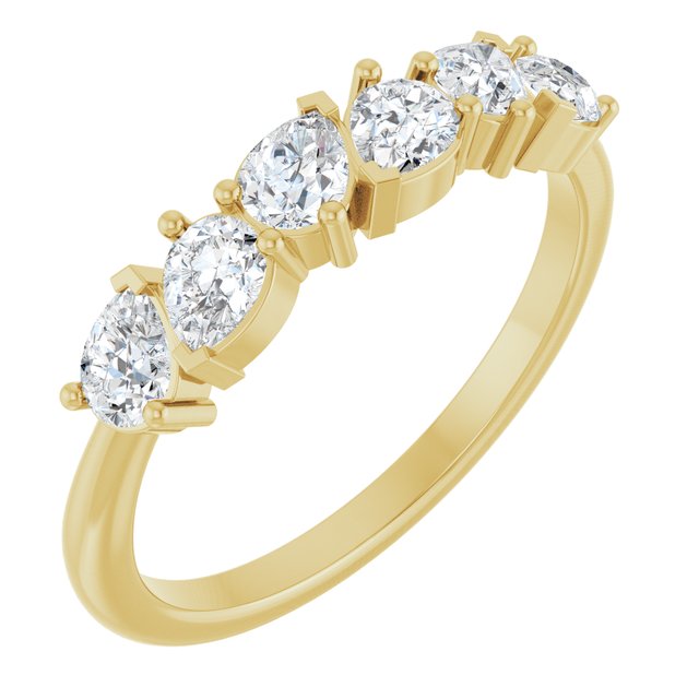 14K White 7/8 CTW Lab-Grown Diamond Anniversary Band