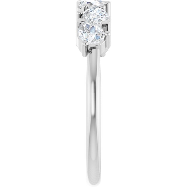 14K White 7/8 CTW Lab-Grown Diamond Anniversary Band