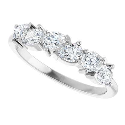 14K White 7/8 CTW Lab-Grown Diamond Anniversary Band