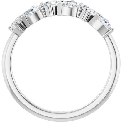 14K White 7/8 CTW Lab-Grown Diamond Anniversary Band