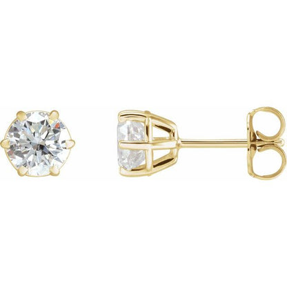 14K White 1/6 CTW Lab-Grown Diamond Earrings