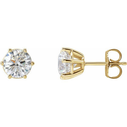 14K White 1/6 CTW Lab-Grown Diamond Earrings