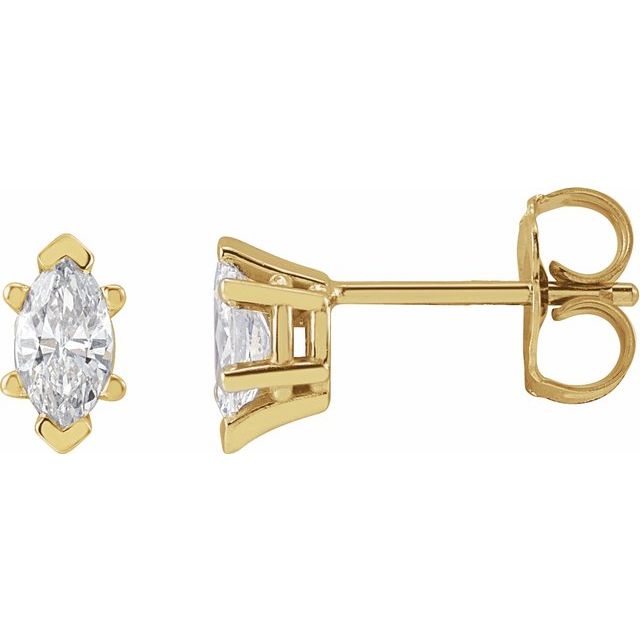 14K Yellow 1/2 CTW Lab-Grown Diamond Earrings