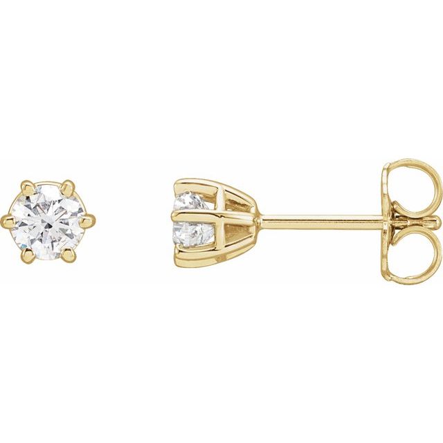 14K White 1/6 CTW Lab-Grown Diamond Earrings