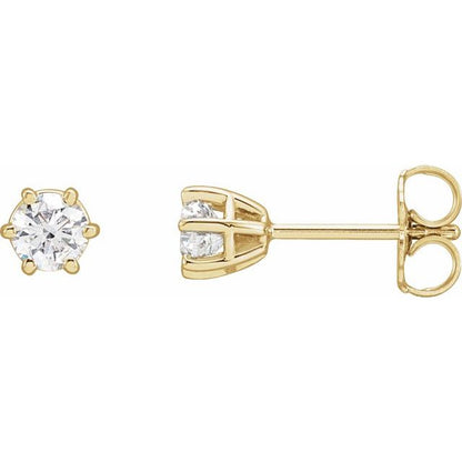 14K White 1/6 CTW Lab-Grown Diamond Earrings