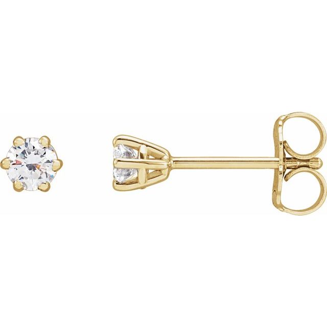 14K White 1/6 CTW Lab-Grown Diamond Earrings