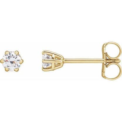 14K White 1/6 CTW Lab-Grown Diamond Earrings