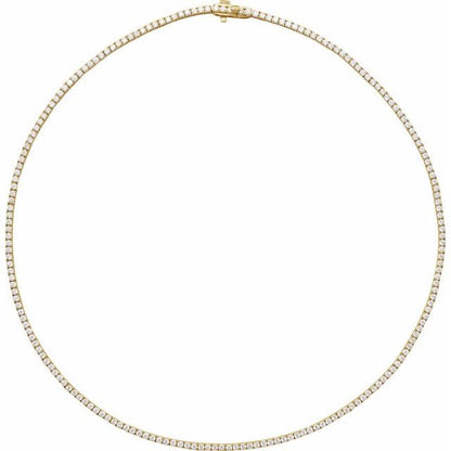 14K Yellow 5 7/8 CTW Lab-Grown Diamond Line 16" Necklace