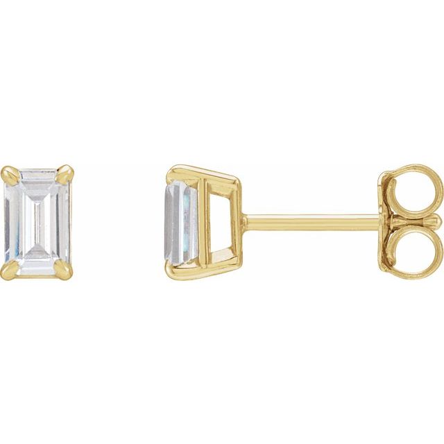 14K Yellow 3/4 CTW Lab-Grown Diamond Earrings