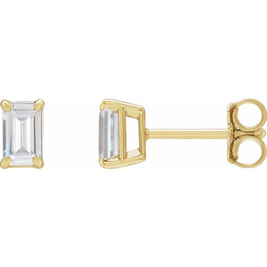 14K Yellow 3/4 CTW Lab-Grown Diamond Earrings