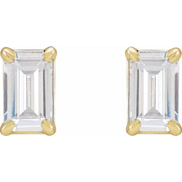 14K Yellow 3/4 CTW Lab-Grown Diamond Earrings