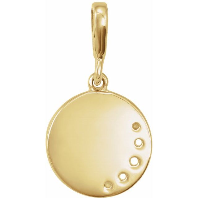 14K Yellow 1/10 CTW Natural Diamond Crescent Moon Pendant