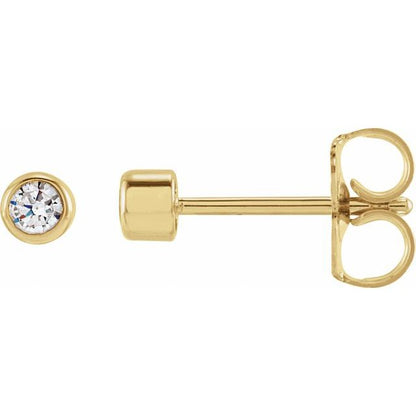 14K Yellow  Round 1/6 CTW Lab-Grown Diamond Earrings