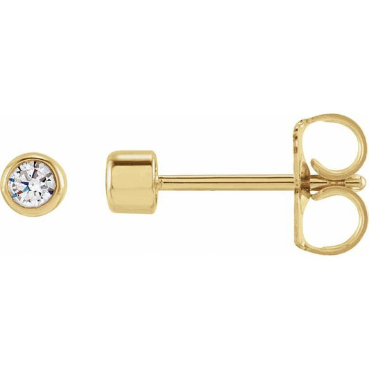 14K Yellow  Round 1/6 CTW Lab-Grown Diamond Earrings