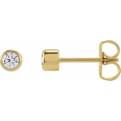 14K Yellow  Round 1/6 CTW Lab-Grown Diamond Earrings