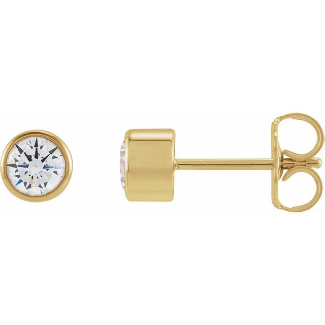 14K Yellow  Round 1/6 CTW Lab-Grown Diamond Earrings