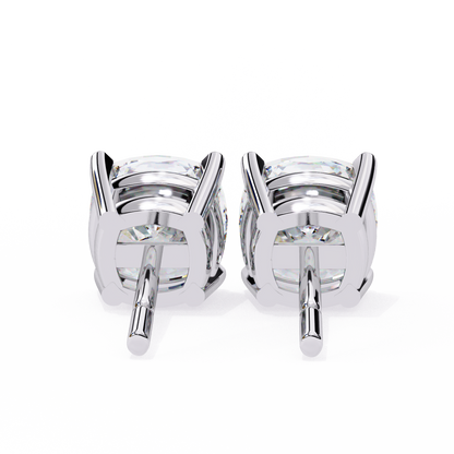 Vintage 2.33Ct Cushion Cut White Colorless Diamond Minimalist Classic Cluster Stud Earring Gift For Her