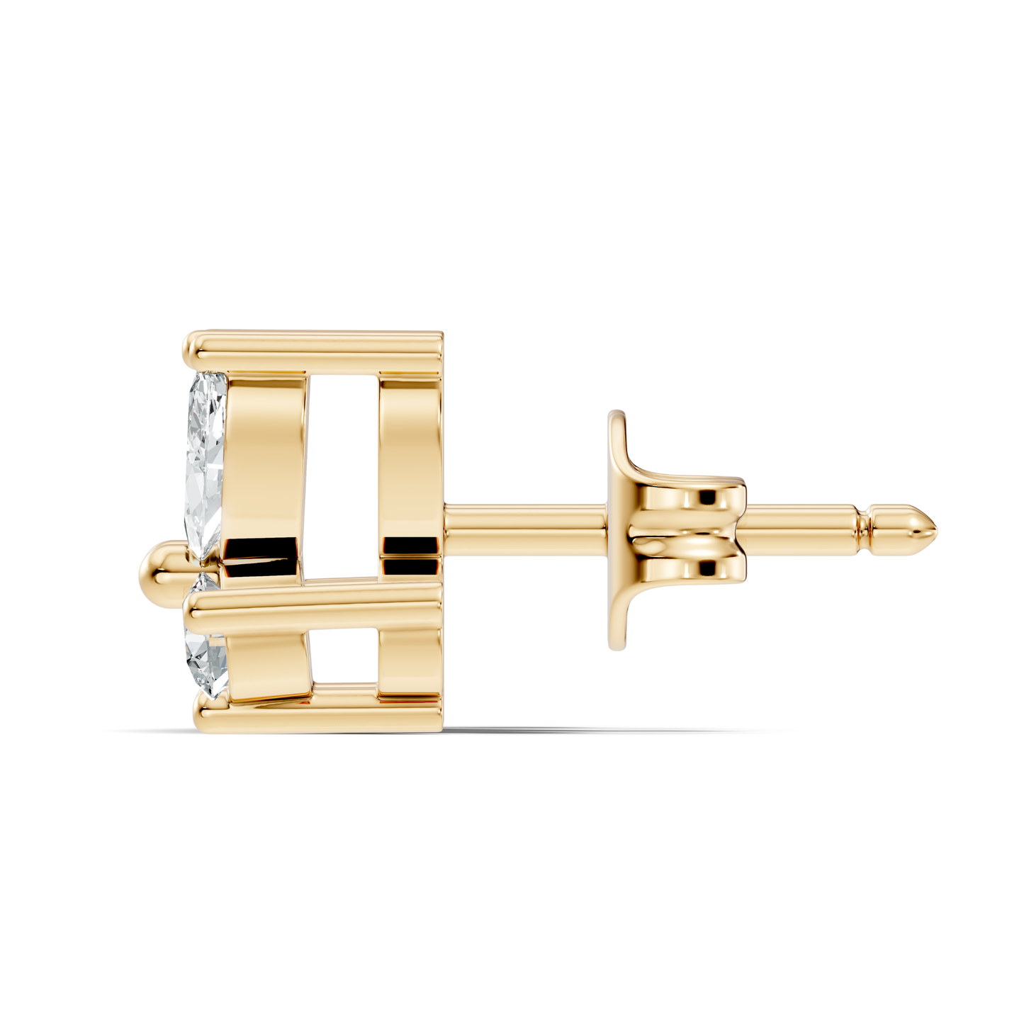 Marquise Cut Lab Grown Butterfly Shape Stud Diamond Earring